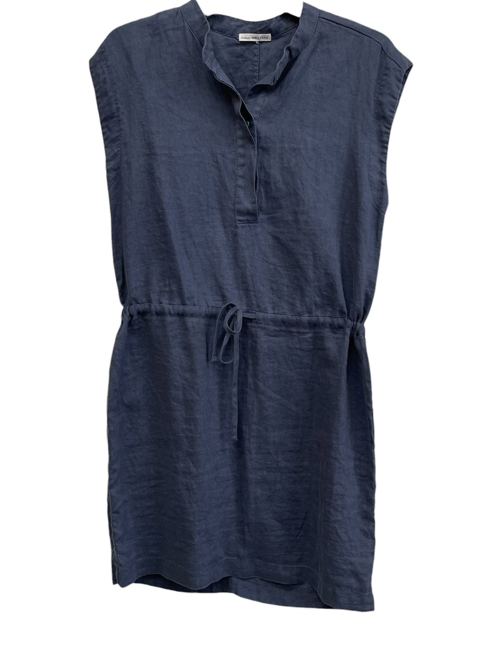 James Perse Navy Sleeveless Linen Tunic Dress